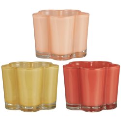 Lygte t/fyrfadslys blomst 3 st m 3 stk Primula