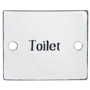 Skilt emalje Toilet