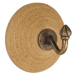 Knage enkelt rund r� brun keramik 