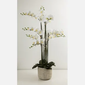 Silkebl. Orkidee/Pot, 9 grene