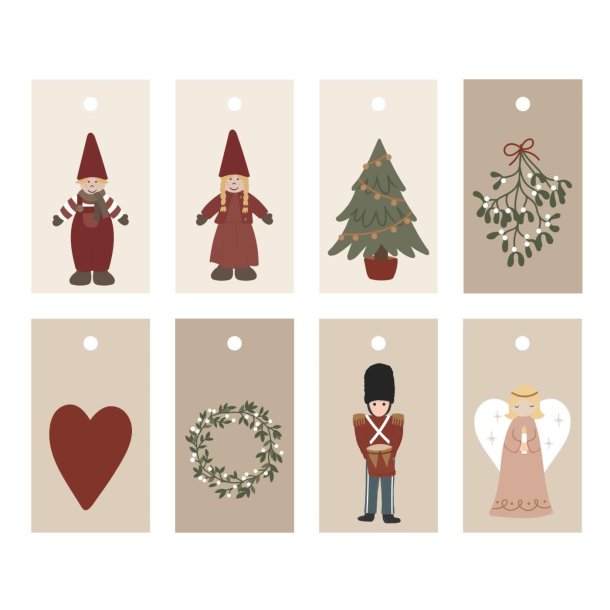 Til/fra kort 8 stk ass My Nostalgic Christmas