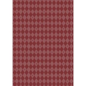 Papirrulle harlekin m/hjerter r�d/dessert rose 5 m/rulle