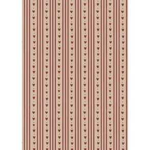 Papirrulle hjerter og striber 5 m/rulle