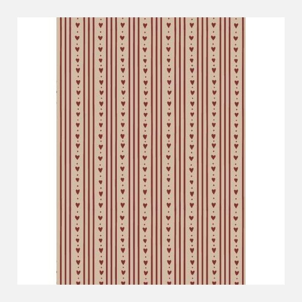 Papirrulle hjerter og striber 5 m/rulle