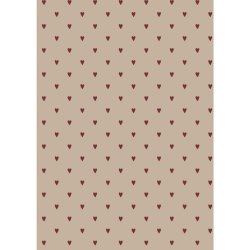 Papirrulle rde hjerter 5 m/rulle