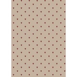 Papirrulle rde hjerter 5 m/rulle