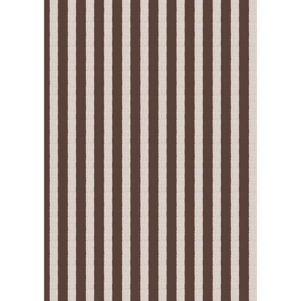 Papirrulle brune striber tekstil-look 5 m/rulle
