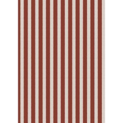 Papirrulle r�de striber tekstil-look 5 m/rulle