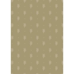 Papirrulle grn m/bladmnster 5 m/rulle