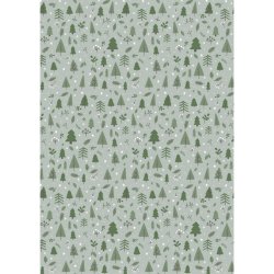 Papirrulle grn juleskov 5 m/rulle