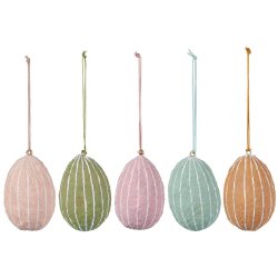 Pskeg 5 ass farver t/ophng m/hvide striber