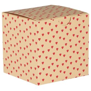 Folde�ske m/r�de hjerter