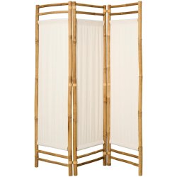 Rumdeler i 3 fag bambus m/off white stof