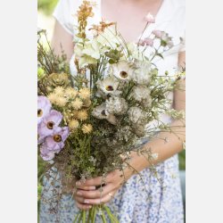 Blomst hvide/grnne nuancer