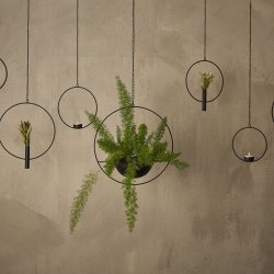 Lysestage til ophng, sort