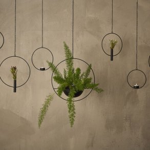 Lysestage til ophng, sort