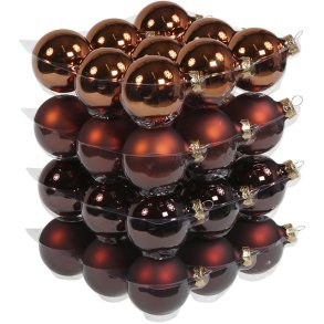 Glasskugler D6cm kobber blank/mat 36stk