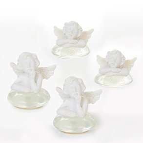 Engeloverkrop, poly. p sten med sticker   4/SK