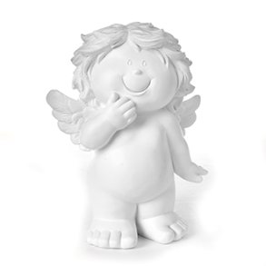 Smilende Engel, hvid 