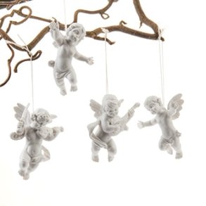 Engel hvid, med snor 2/SK