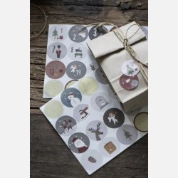 Ark m/24 julekalenderklistermrker 1-24