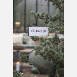 Vi elsker jul metalskilt