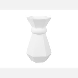 Vase Geo Queen, hvid