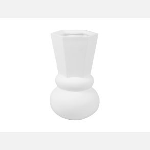 Vase Geo crown, hvid