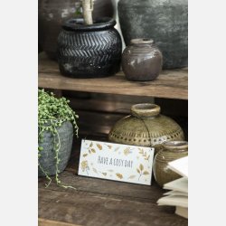 Metalskilt Have a cosy day