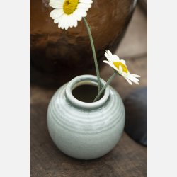 Vase mini Yrsa m/riller krakeleret glasur