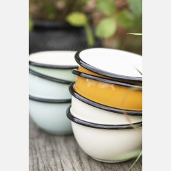 Skl emalje gul m/hvid indvendig