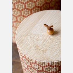 Chic Antique, Amilly �ske i bambus s�t af 3, rund, coral