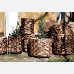 Chic Antique, Fransk Kurv m. hjul s�t af 3 rund