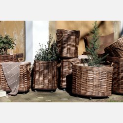 Fransk Kurv m. hjul s�t af 3, firkantet