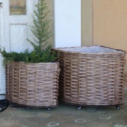 Chic Antique, Fransk Kurv m. hjul s�t af 2