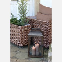 Chic Antique, Fransk Kurv m. hjul s�t af 2 kisteform