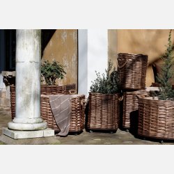 Chic Antique, Fransk Kurv m. hjul s�t af 2 kisteform