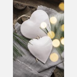 Hjerte t/ophng m/jutesnor, lyserd