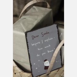 Metalskilt Dear Santa