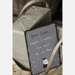 Metalskilt Dear Santa