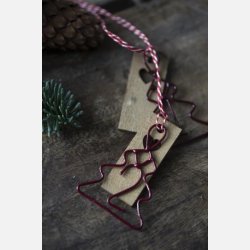 Dokumentgarn rd/hvid 50 m