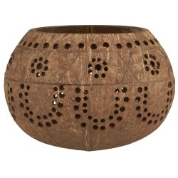 Lygte m/blomster hulmnster kokosnd 