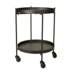 Rullebord, sort metal