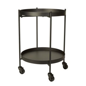 Rullebord, sort metal