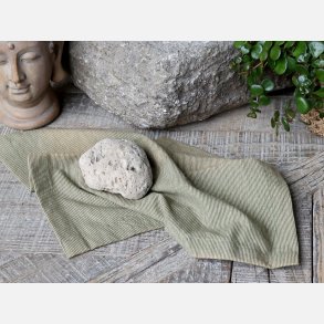 ternel Hndklde mini m. striber, oliven