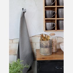 ternel Viskestykke m. striber, kul