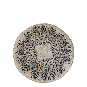  Tppe i jute m. mnster, 110 cm natur