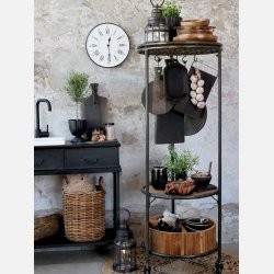  Tppe i jute m. mnster, 110 cm natur