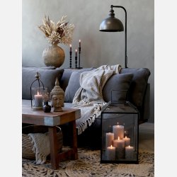  Tppe i jute m. mnster, 160 cm natur