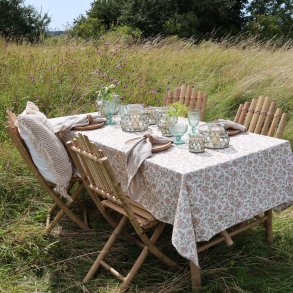 Aix Dug m. blomsterprint, creme